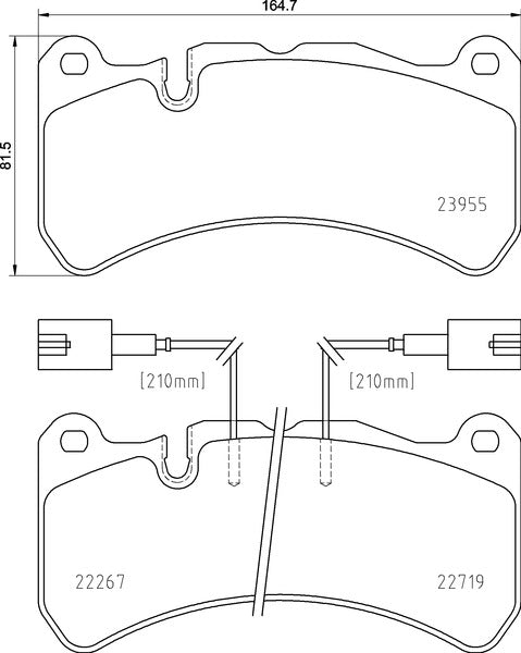 Brembo pads for Alfa Romeo 6 pot calipers