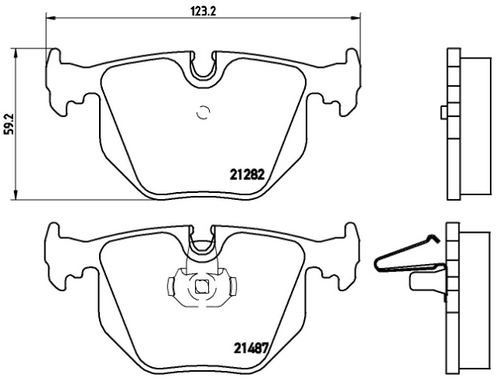 Brembo pads for BMW E46 M3 rear calipers