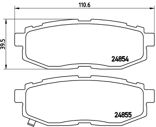 Toyota GT86 Brembo pads (rear) (290mm discs)