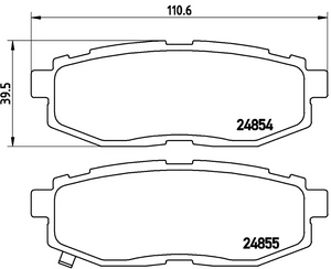 Toyota GT86 Brembo pads (rear) (290mm discs)