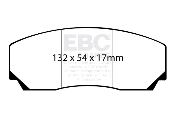 EBC Redstuff pads for Compbrake Prorace 5 calipers