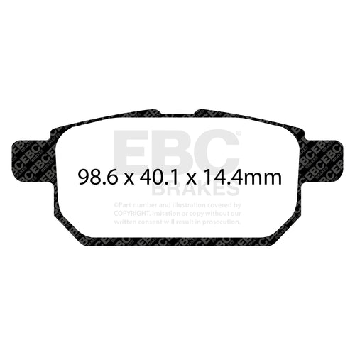 EBC Yellowstuff pads for Suzuki Swift Sport ZC32S Rear