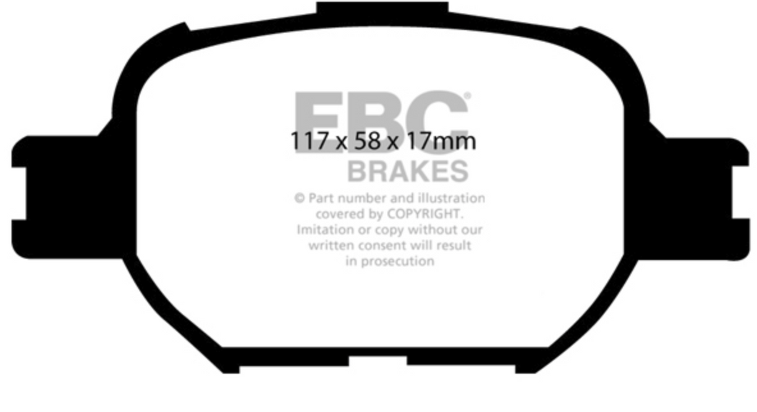 EBC Yellowstuff pads for Toyota Celica Gen 7 Front (190)