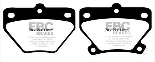 EBC Yellowstuff pads for Toyota Celica Gen 7 Rear
