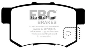 EBC Yellowstuff pads for Honda Civic (EK9/EP3) Rear