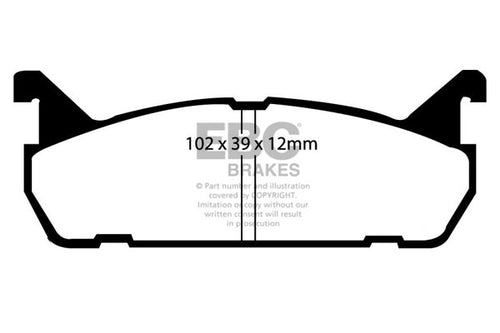 EBC Yellowstuff pads for MX5 Mk1 1.6 (NA) Rear