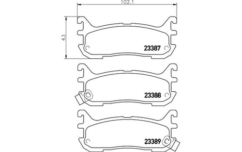 Mintex pads for Mazda MX5 Mk1/2 1.8 rear calipers