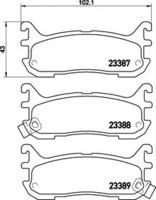 CL pads for Mazda MX5 NA/NB 1.8 (rear)