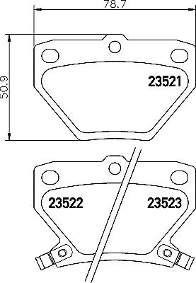 Brembo pads for Toyota Celica Gen 7 Rear