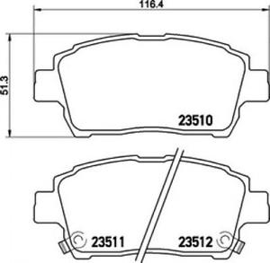 Mintex pads for Toyota Celica Gen 7 (140) Front
