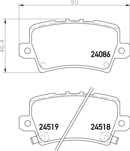 Mintex pads for Honda Civic FN2 rear calipers