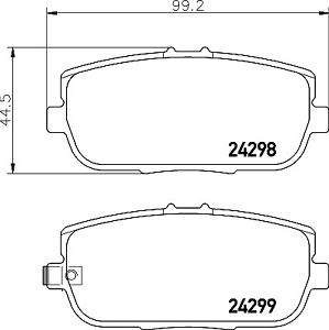 Mintex pads for Mazda MX5 Mk3 NC rear calipers