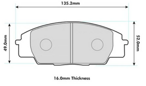 Honda Civic Type R (EP3/FN2) PBS ProTrack pads (Front)