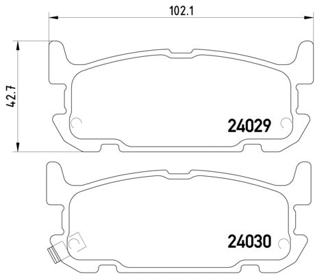 Mintex pads for Mazda MX5 Mk2.5 Sport SVT NBFL rear calipers